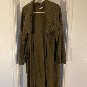 Denim & Co. Olive Green Long Sweater